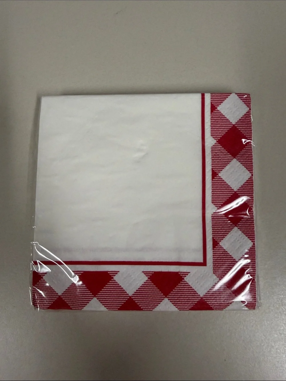 White Red Gold Retro Gingham Plaid Picnic Set Paper Plates Napkins Table Cover